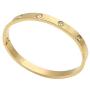 Baoli 18k Gold 10 Cz Diamond Blank Plain Bangle bracelet for women