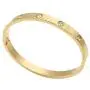 Baoli 18k Gold 10 Cz Diamond Blank Plain Bangle bracelet for women Baoli 18k Gold 10 Cz Diamond Blank Plain Bangle bracelet for women