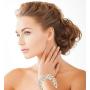 THE PEARL SOURCE 4-5mm Genuine White Freshwater Cultured Pearl Mila Bracelet for Women