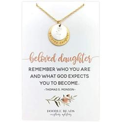 Beloved Daughter Layered Rose Necklace, Remember Who You Are, Church of Jesus Christ of LDS New Young Women Theme Jewelry