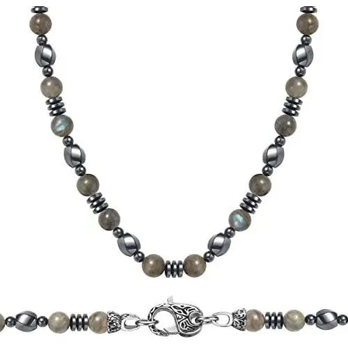 WESTMIAJW Mens Beads Beaded Necklaces Chain Natural Gemstone Healing Crystals Jewelry 45/50/60/70cm WESTMIAJW Mens Beads Beaded Necklaces Chain Natural Gemstone Healing Crystals Jewelry 45/50/60/70cm
