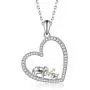oGoodsunj Mother Daughter Jewelry - 925 Sterling Silver Necklace Lucky Elephant Love in Heart Pendant Ring Bracelet for Women Girls