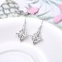 Sllaiss Celtic Eternity Knot Earrings 925 Sterling Silver Earrings for Women Good Luck Irish Celtics Jewelry Vintage Dangle Earrings Lightweight