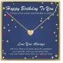 Birthday Gifts for Women Initial Necklace - 14K Gold Filled Initial Necklaces for Teen Girls Birthday Necklace Tiny Heart Letter Necklace Birthday Gifts for Women Kids Child Happy Birthday Gifts
