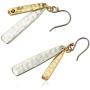 lucky brand two tone double layer earrings