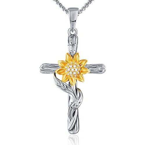 SNZM Sunflower Necklace for Women Girlfriend, You are My Sunshine Jewelry Gifts for Christmas Birthday