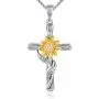 SNZM Sunflower Necklace for Women Girlfriend, You are My Sunshine Jewelry Gifts for Christmas Birthday