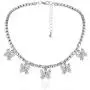 LuckyHouse Tennis Link Rhinestone Chain Butterfly Necklace for Women Silver Iced Out Zirconia Bling Butterfly Pendent Hip Hop Choker Necklace Jewelry Girls
