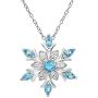 Snowflake Pendant-Necklace made with SWAROVSKI CRYSTALS in Sterling Silver on an 18in. Sterling Silver Chain