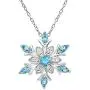 Snowflake Pendant-Necklace made with SWAROVSKI CRYSTALS in Sterling Silver on an 18in. Sterling Silver Chain