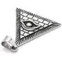GUNGNEER Egypt Pyramid Necklace Silvertone Horus Evil Eye Illuminati Antique Charm Pendant Stainless Steel Jewelry GUNGNEER Egypt Pyramid Necklace Silvertone Horus Evil Eye Illuminati Antique Charm Pendant Stainless Steel Jewelry