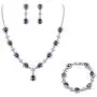 EleQueen Womens Silver-Tone Cubic Zirconia Teardrop Flower Bridal V-Necklace Sets Tennis Bracelet Dangle Earrings for Wedding Bridesmaids EleQueen Womens Silver-Tone Cubic Zirconia Teardrop Flower Bridal V-Necklace Sets Tennis Bracelet Dangle Earrings for Wedding Bridesmaids