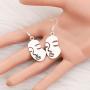 SEIRAA Face Abstract Statement Earrings Black Pride Gift for Black History Month Afro Dangle Earrings