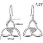 S925 Sterling Silver Celtic Knot Earrings for Women Irish Good Luck Drop Dangle Hook Earrings S925 Sterling Silver Celtic Knot Earrings for Women Irish Good Luck Drop Dangle Hook Earrings