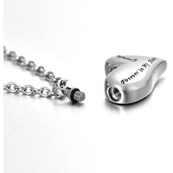 COCO Park Love Heart Stainless Steel Urn Pendant Necklace Ash Memorial Keepsake Cremation Jewelry