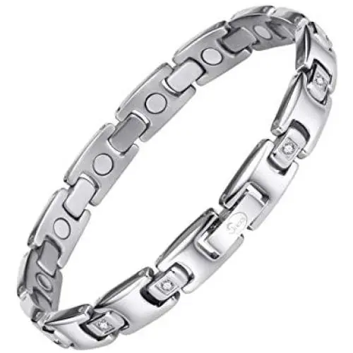 Magnetic Bracelets for Women Magnetic Therapy Titanium Magnetic Bracelets Pain Relief Bracelets Magnetic Free Link+Removal Tool (Silver) Magnetic Bracelets for Women Magnetic Therapy Titanium Magnetic Bracelets Pain Relief Bracelets Magnetic Free Link+Removal Tool (Silver)