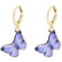 Nanafast Butterfly Necklace & Huggie Hoop Earrings Set for Women & Girls Enamel Butterfly Jewelry Set with Gold-Plated