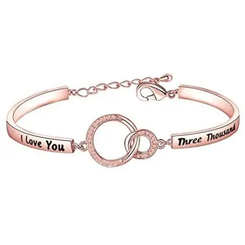 ENSIANTH I Love You 3000 Bracelet Iron Man Inspire Gift Avengers Bracelet Avenger Fan Gift