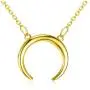 Crescent Moon Necklace Double Horn Pendant | 925 Sterling Silver Crescent Moon Necklace Double Horn Pendant | 925 Sterling Silver