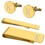 BodyJ4You 4PC Cufflinks Tie Bar Money Clip Button Shirt Personalized Initials Alphabet A-Z Gift Set BodyJ4You 4PC Cufflinks Tie Bar Money Clip Button Shirt Personalized Initials Alphabet A-Z Gift Set