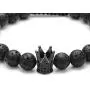 Top Plaza Couple Distance Bracelets Lava Stone Beads Essential Oil Diffuser Adjustable Bracelet with King Queen Crown Charm Top Plaza Couple Distance Bracelets Lava Stone Beads Essential Oil Diffuser Adjustable Bracelet with King Queen Crown Charm