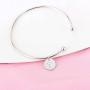 Cerylle 925 Sterling Silver Small Initial 26 Alphabet Charm Pendants for Necklace Bracelet Making, Design Round Disc Engraved Letter Personalized Pendants for Gifts for Women