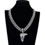 Moca Jewelry Iced Out Glacier Polar Bear Pendant 18K Gold Plated Chain Bling CZ Simulated Diamond Hip Hop Necklace for Men Women
