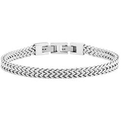 Geoffrey Beene Men’s Stainless Steel Double Franco Chain Bracelet with Extension