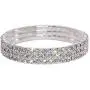Weiss Rhinestone Stretch Bracelet Silver - Genuine Crystal - Bridal, Wedding, Prom, Party, Pageant, Evening Wear, Party Wear, Tennis Bracelet