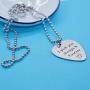 omodofo I Pick You Stainless Steel Guitar Pick Pendant Necklace Music Lover Musicians Gift for Guitar Player