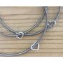 Emerson & Oliver Dia Spring Charm Bracelets – Set of 3 Simple, Inspirational, Boho, Minimalist Bracelets with Cut-Out Heart Charm