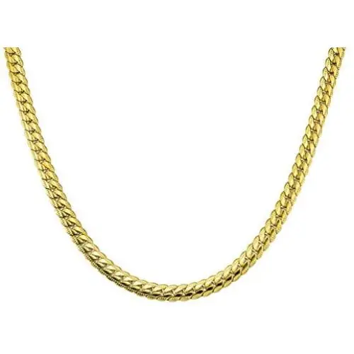 Three Keys Jewelry 6MM 9MM 18K Gold Plated Necklace for Men Stainless Steel Necklace Mens Long Layered Big Gold Snake Chain Necklaces for Men Boys Three Keys Jewelry 6MM 9MM 18K Gold Plated Necklace for Men Stainless Steel Necklace Mens Long Layered Big Gold Snake Chain Necklaces for Men Boys