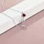 UCADRIT Faith Hope Love Necklace with Simulated Birthstone Sterling Silver Faith Hope Love Nurse Jewelry Gift for Women