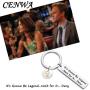 CENWA How I Met Your Mother Inspired Jewelry HIMYM Gift Yellow Umbrella Charm Its Gonna Be Legend Wait for It Dary Keychain