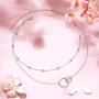 S925 Sterling Silver Dainty Simple Choker Necklace,Rolo Chain,Adjustable 13 inches to 16 inches