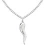 Ritastephens Sterling Silver Italian Horn Chain Necklace (18, 20, and 24 Inches)