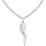 Ritastephens Sterling Silver Italian Horn Chain Necklace (18, 20, and 24 Inches) Ritastephens Sterling Silver Italian Horn Chain Necklace (18, 20, and 24 Inches)