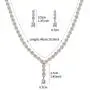 WeimanJewelry Women Cubic Zirconia CZ Bridal Marquise Tennis Long Teardrop Pendant Necklace and Dangle Earrings Set for Wedding Bride Jewelry