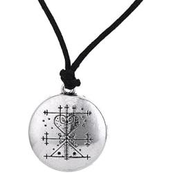 fishhook Wicca Maman Brigitte Voodoo Loa Veve Love Pendant Necklace Jewelry for Man and Women
