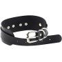 MJartoria Gothic Jewelry-PU Leather Choker Goth Necklace for Women-O-Ring Heart Punk Rock Adjustable Black Collar Choker Cosplayer