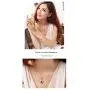 Graces Dawn Beautiful Cubic Zirconia with Platinum Plated Chain Necklace Angel Elf Pendant Mosaic Crystal Necklace Bracelet and Earrings Set Necklace 18'' (Royal Blue)