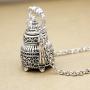 RechicGu Vintage Silver Victorian Wonderland 3D Tea Pot Party Steampunk Necklace Goth