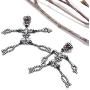 Halloween Skeleton Earrings for Women Girls Moving Horror Skull Drop Dangle Earrings Statement Rhinestone Long Earrings Gothic Jewelry Cosplay Costume Party Gifts
