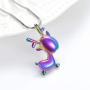 Cute Small Deer Cremation Jewelry for Ashes Stainless Steel Memorial Urn Necklace for Ashes Holder Keepsake Fawn Pendant Necklace for Women