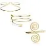 Finrezio 3Pcs Upper Arm Bracelet Open Cuff Armlets Simple Coil Swirl Armband Jewelry Set Dia.3” Adjustable Finrezio 3Pcs Upper Arm Bracelet Open Cuff Armlets Simple Coil Swirl Armband Jewelry Set Dia.3” Adjustable