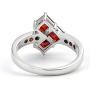 Harley Quinn Ring Poker Shape for Women Suicide Squad Red Crystal Cubic Zirconia Wedding Party Costume Jewelry
