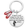 Wizard of Oz Tinman Inspired Gifts - A Heart is Judged by How Much You are Loved by Others Keychain Cosplay Dorothy Jewelry Ruby Slippers Tin Man Key Chain Gifts for Fans Collectors Friends