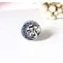 Cute Cat Bead Charms fit Pandora Charms Bracelet Blue Crystal Charm fit Snake Chain Bracelets