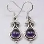 SilverStarJewel 925 Sterling Silver Amethyst Earrings 1.4'' Gemstone Art Jewelry SilverStarJewel 925 Sterling Silver Amethyst Earrings 1.4'' Gemstone Art Jewelry