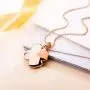 AllenCOCO 18K Gold Plated Enamel Rose Flower Pendant Necklace for Women AllenCOCO 18K Gold Plated Enamel Rose Flower Pendant Necklace for Women